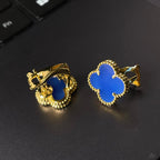 [Loco] CLOVER LARGE (20mm) 1 MOTIFS BLUE MOP STUD EARRINGS