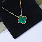 ¡®Loco¡¯CLOVER 15MM MALACHITE SINGLE FLOWER  NECKLACE