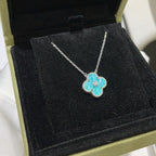 ¡®Loco¡¯CLOVER 15MM DIAMOND SVRES PORCELAIN  NECKLACE SILVER