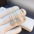 ¡®Loco¡¯CLOVER 15MM DIAMOND WHITE FRITILLARIA NECKLACE