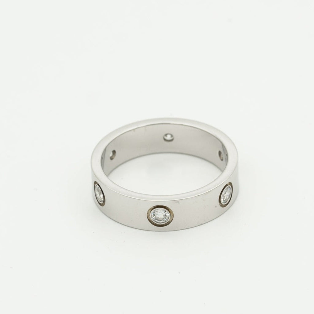 ¡®Loco¡¯LOVE RING 5.5MM 6 DIAMONDS SILVER