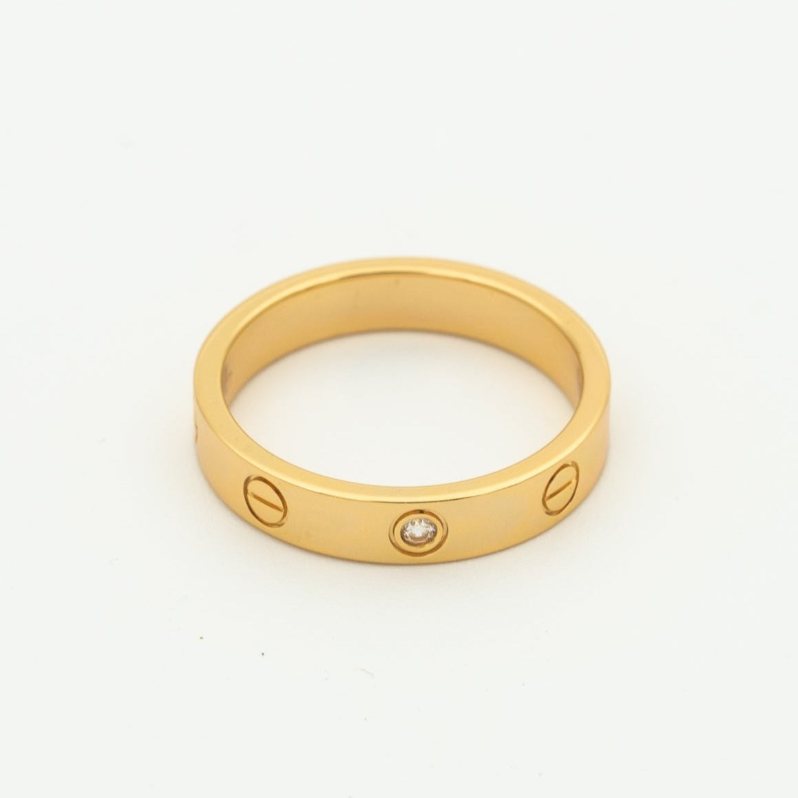 ¡®Loco¡¯LOVE RING 4MM 1 DIAMOND PINK GOLD