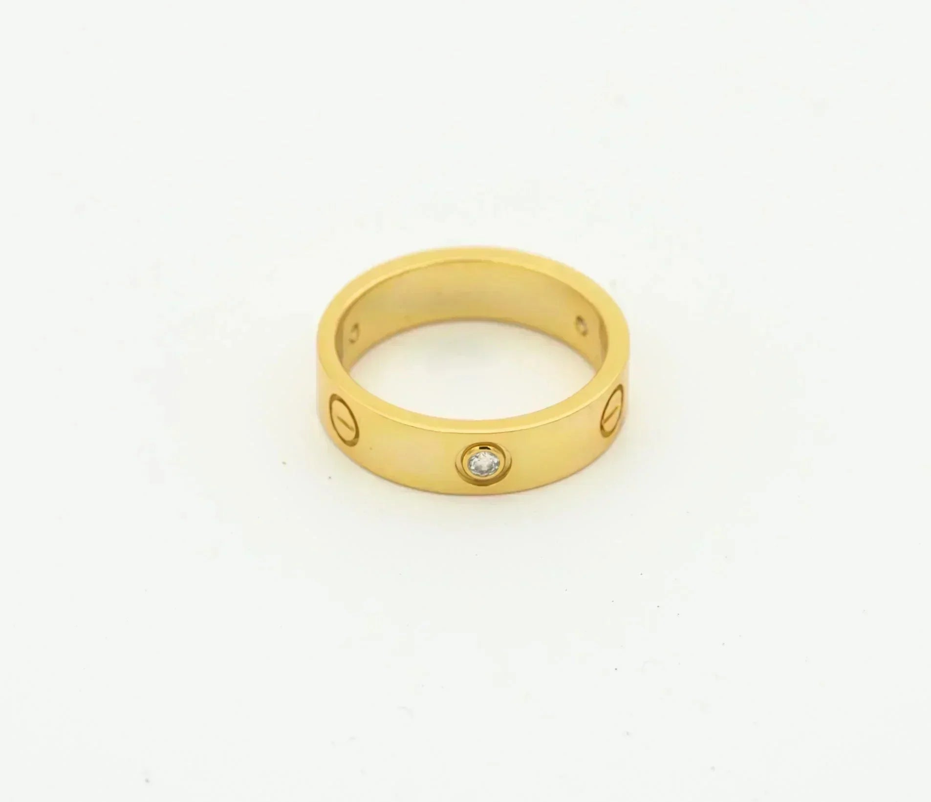 ¡®Loco¡¯LOVE RING 4MM 1 DIAMOND GOLD