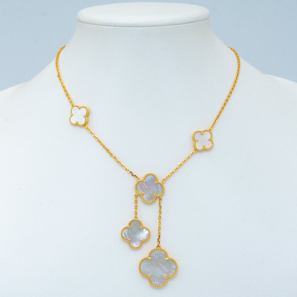 ¡®Loco¡¯CLOVER MOTHER OF PEARL NECKLACE 6 MOTIF