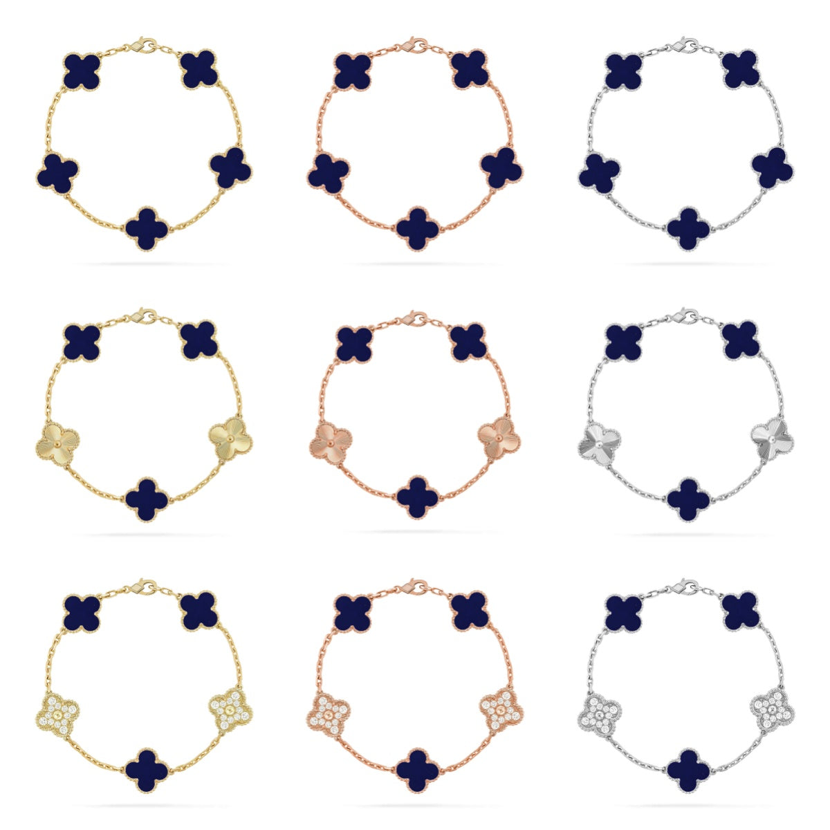 [Loco]New CLOVER 5 MOTIF LAPIS LAZULI BRACELET COLLECTION