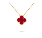 ¡®Loco¡¯CLOVER 15MM CARNELIAN SINGLE FLOWER NECKLACE