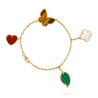 ¡®Loco¡¯LUCKY SPRING 5 MOTIF GOLD BRACELET
