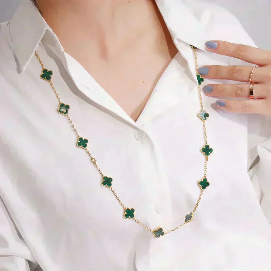 ¡®Loco¡¯CLOVER 20 MOTIFS MALACHITE GOLD