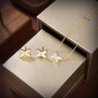 ¡®Loco¡¯JEUX DE WHITE MOP GOLD DIAMOND EARRINGS
