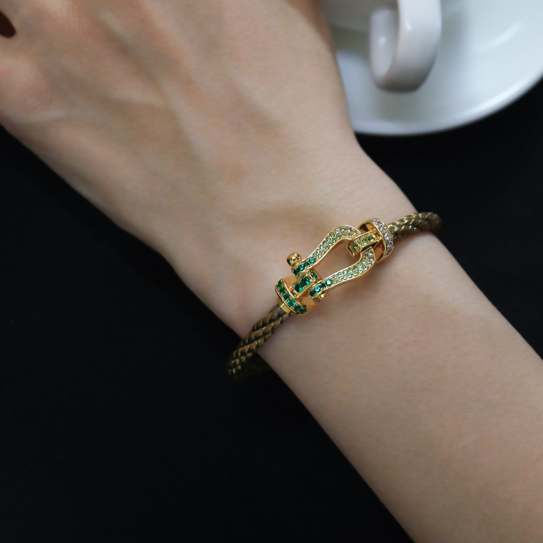 ¡®Loco¡¯FORCE 10 GOLD GREEN DIAMOND PAVED