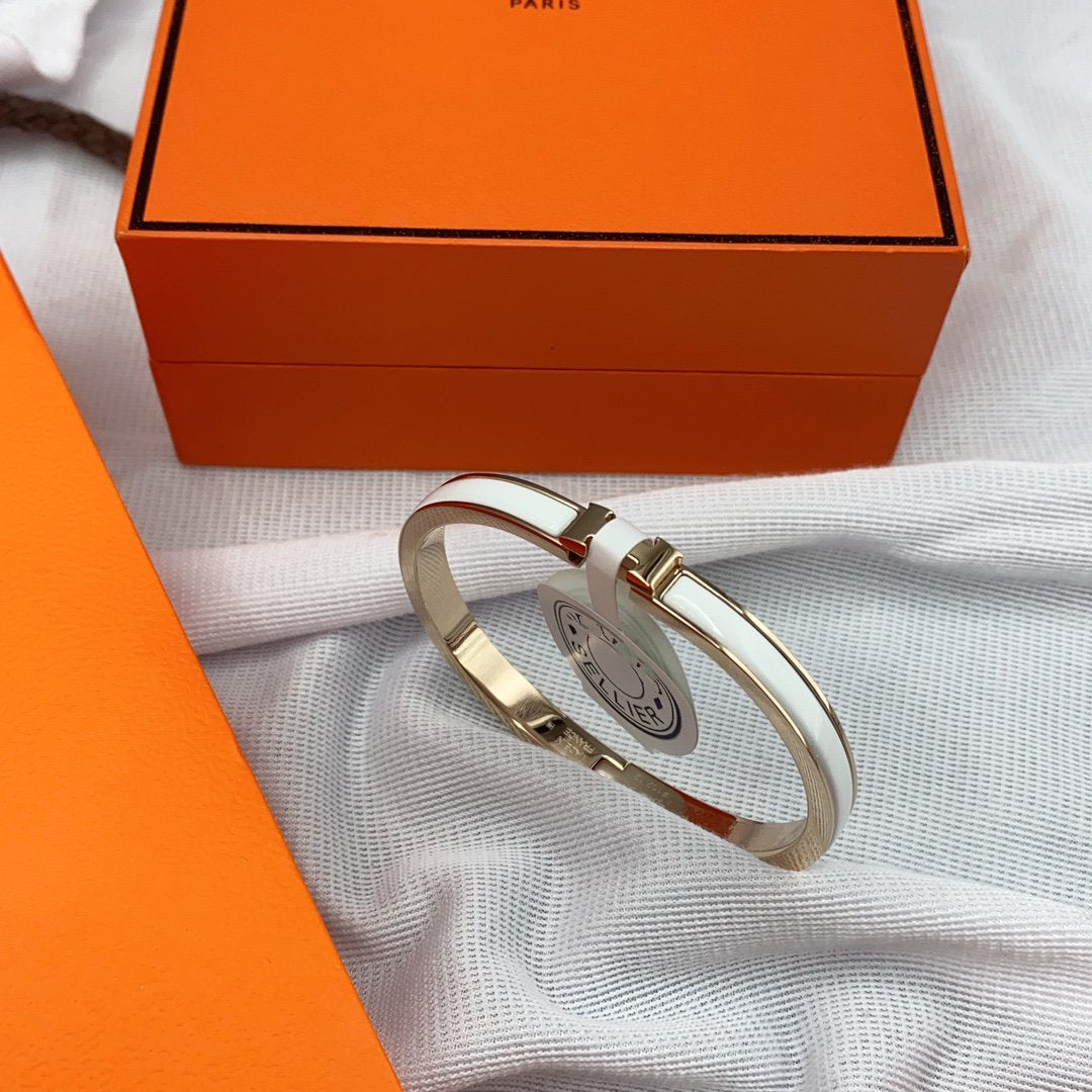 ¡®Loco¡¯CLASSIC HM CLIC WHITE 8MM ENAMEL BRACELET
