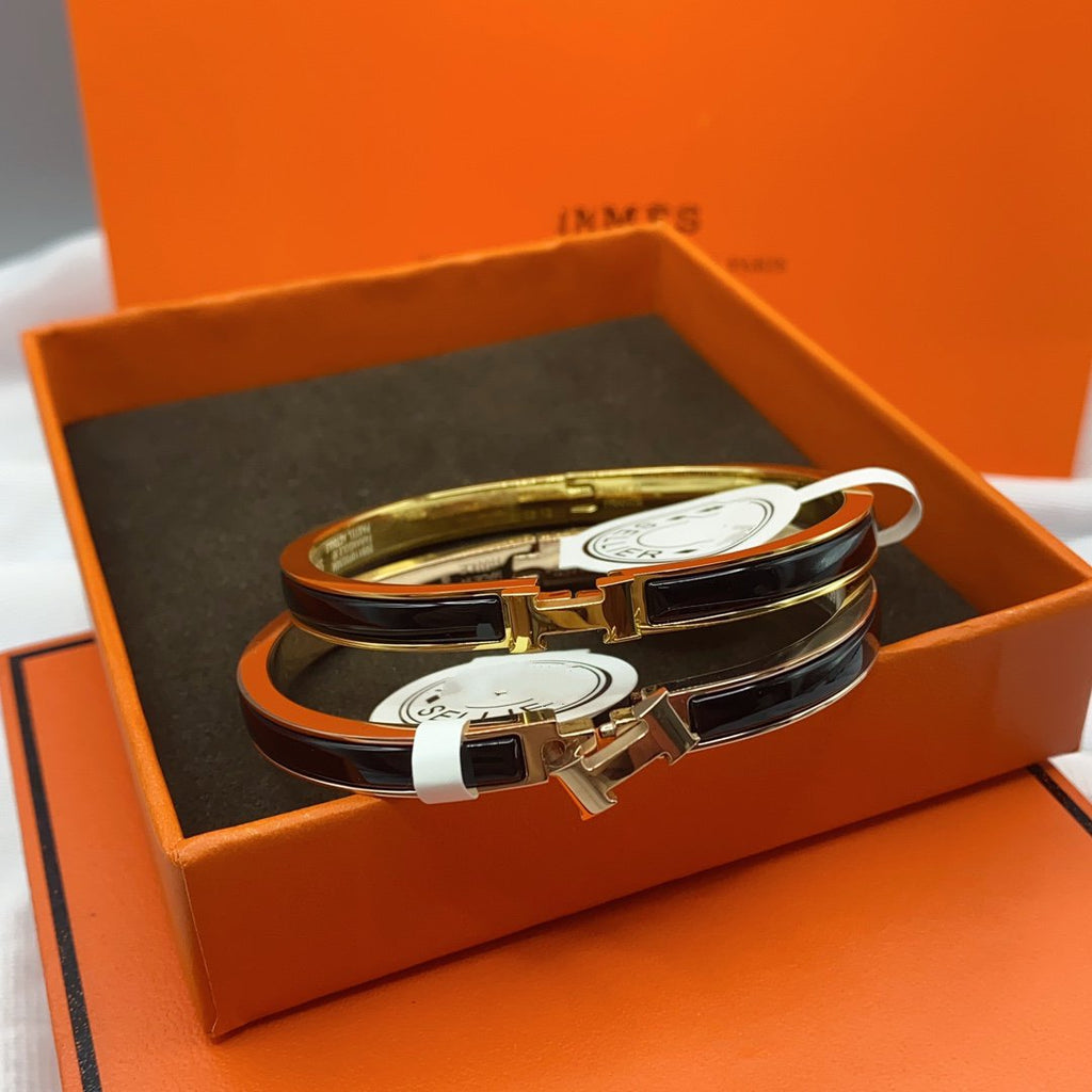 ¡®Loco¡¯CLASSIC HM CLIC BLACK 8MM ENAMEL BRACELET