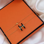 ¡®Loco¡¯HM CLIC BLACK ENAMEL GOLD NECKLACE