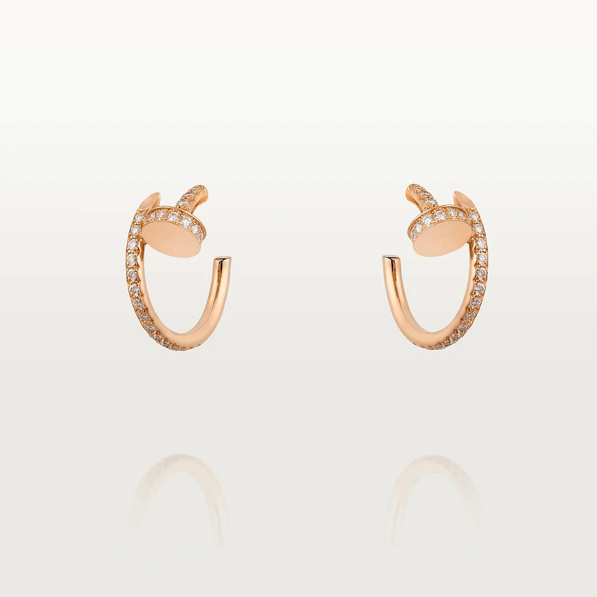 ¡®Loco¡¯JUSTE EARRINGS 12.75MM PINK GOLD DIAMOND