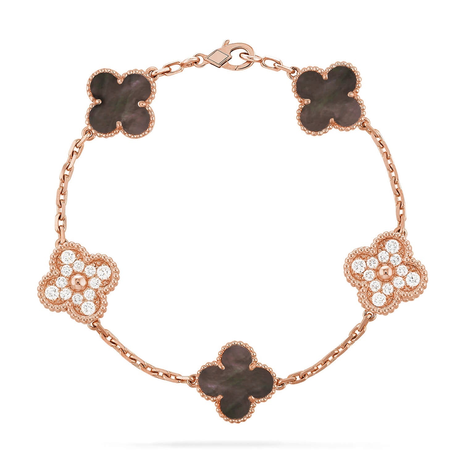 [Loco]New CLOVER 5 MOTIF GRAY MOP BRACELET COLLECTION