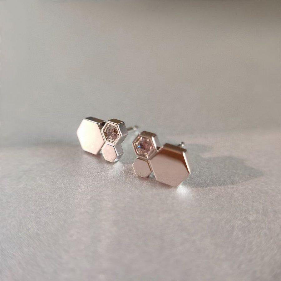 ¡®Loco¡¯BEE LOVE SILVER DIAMOND EARRINGS