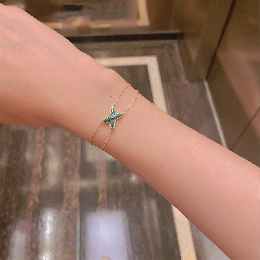 ¡®Loco¡¯JEUX BRACELET MALACHITE PINK GOLD 1 DIAMOND