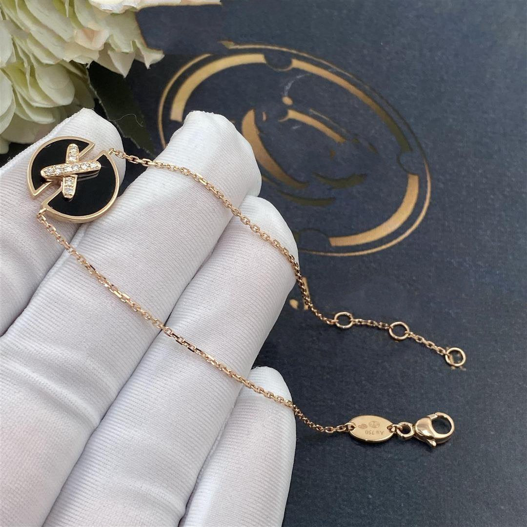 ¡®Loco¡¯JEUX DE BRACELET ONYX PINK GOLD DIAMOND