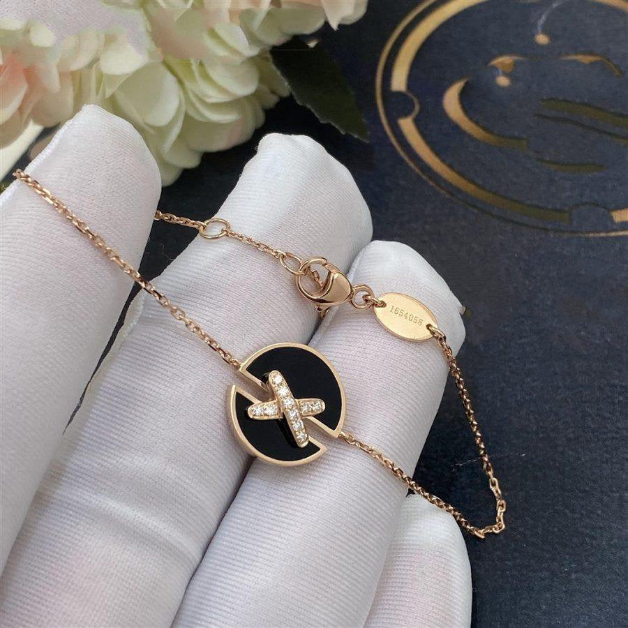 ¡®Loco¡¯JEUX DE BRACELET ONYX PINK GOLD DIAMOND