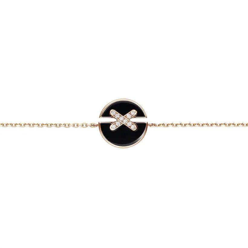 ¡®Loco¡¯JEUX DE BRACELET ONYX PINK GOLD DIAMOND