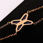 ¡®Loco¡¯Hollow Design Four-Leaf Clover Flower Shape Ring