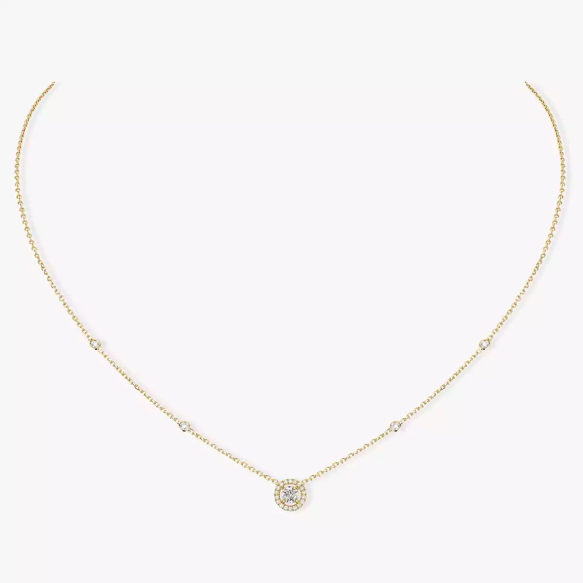 [Loco jewelrys]Diamond Necklace 0,20ct Brilliant Shape Joy