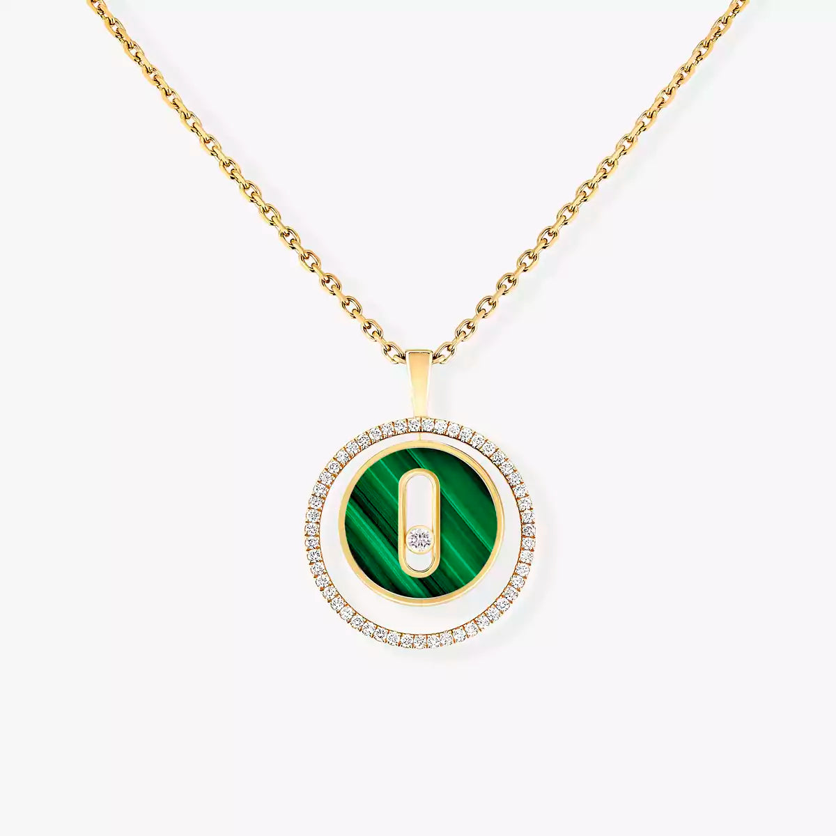 [Loco jewelrys]Lucky Move Diamond Necklace in Rose Gold and White Mother-of-Pearl