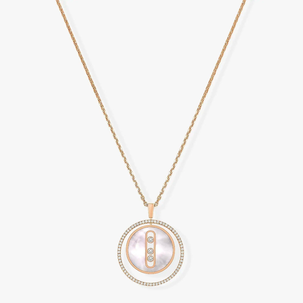 [Loco jewelrys]LUCKY MOVE MM NACRE BLANCHE DIAMOND NECKLACE