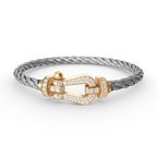 ¡®Loco¡¯FORCE LARGE HORSESHOE FULL DIAMOND BRACELET GOLD