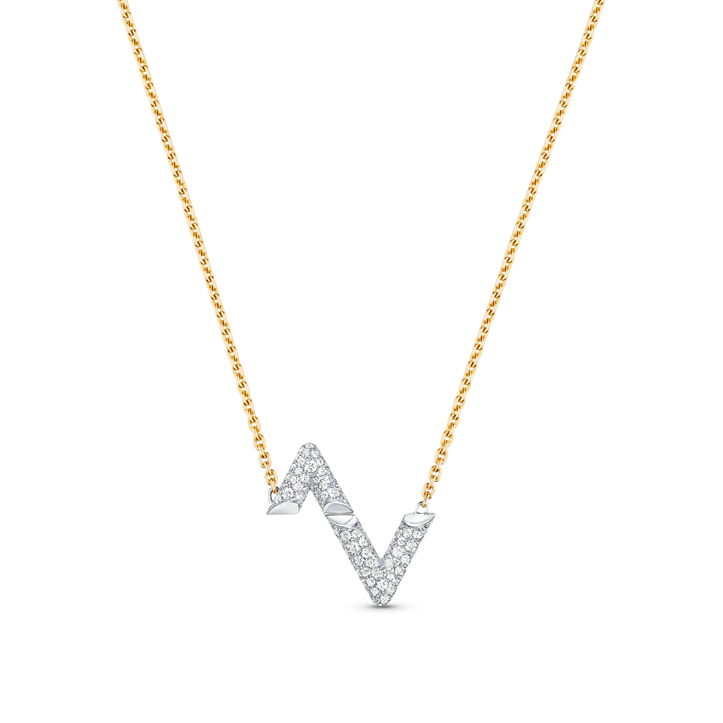 ¡®Loco¡¯VOLT SILVER DIAMOND PEDANT NECKLACE
