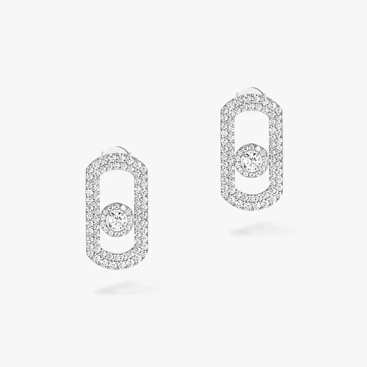 [Loco jewelrys]So Move Pave_-Set Diamond Earrings in Silver
