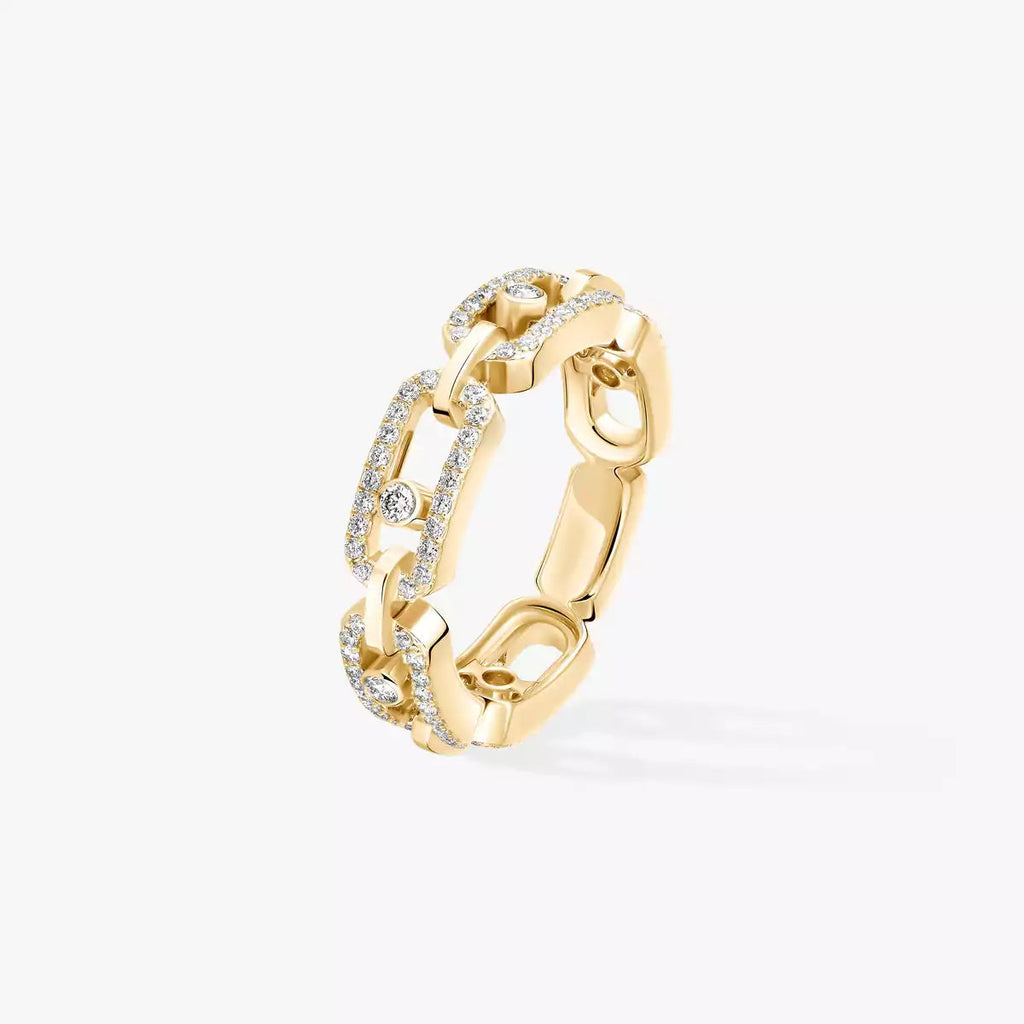 [Loco jewelrys]Move Link Pave_-Set Diamond Ring in Gold