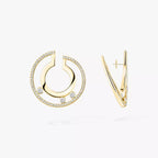 [Loco jewelrys]Move Romane Small Diamond Hoop Earrings