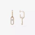 [Loco jewelrys]Move Link Diamond Earrings