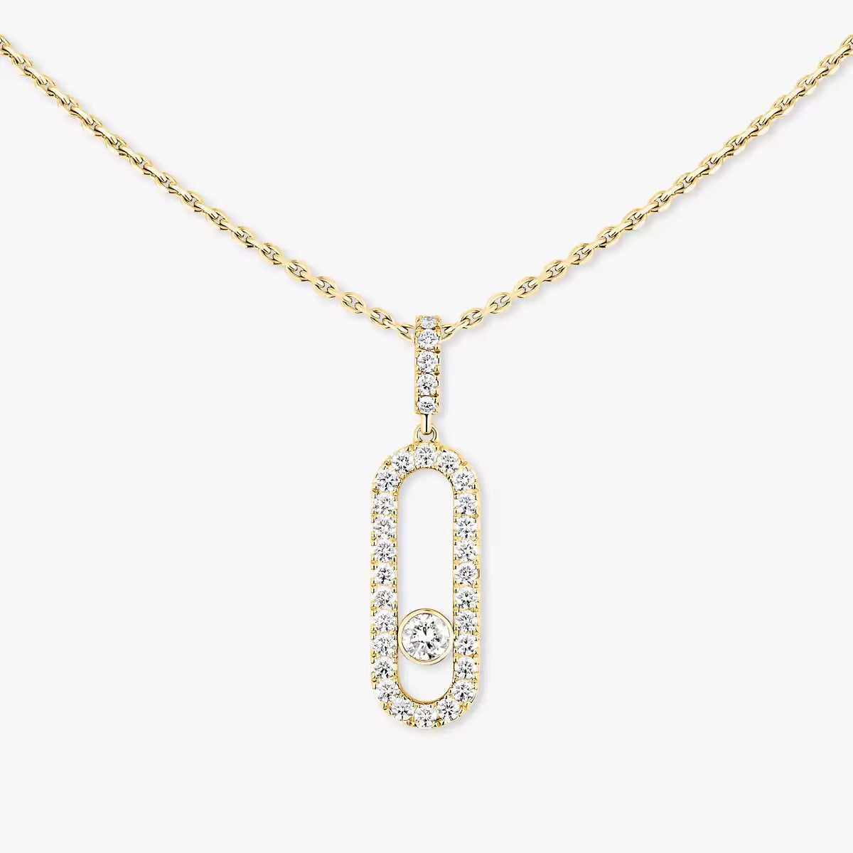 [Loco jewelrys]Move Uno Diamond Necklace in Rose Gold