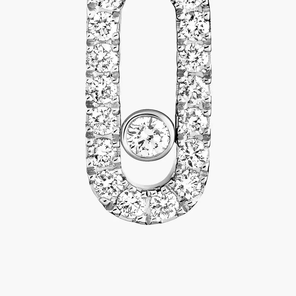 [Loco jewelrys]Move Uno Single Diamond Hoop Earring