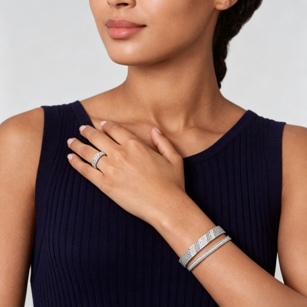[Loco JURI] THREE-ROW DIAMOND RING