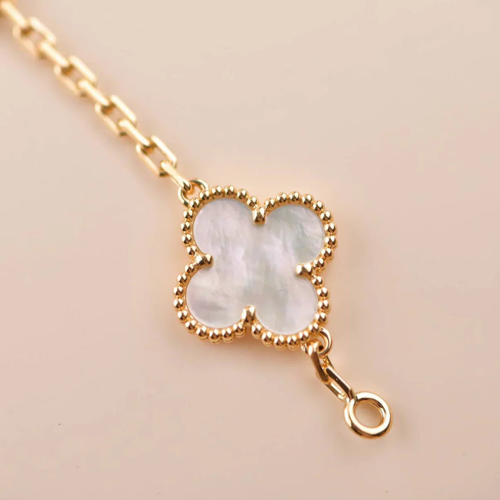[Loco]New CLOVER WHITE PEARL MOP 5 MOTIF BRACELET COLLECTION