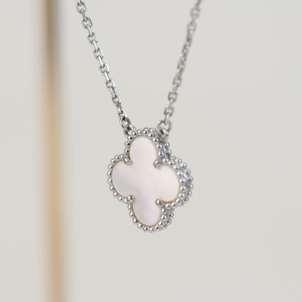 ¡®Loco¡¯CLOVER  15MM WHITE MOTHER-OF-PEARL SILVER
