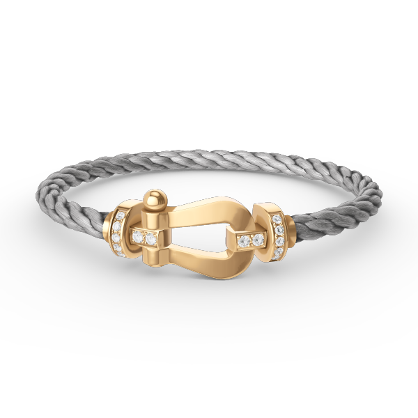 ¡®Loco¡¯FORCE LARGE HORSESHOE HALF DIAMOND BRACELET GOLD