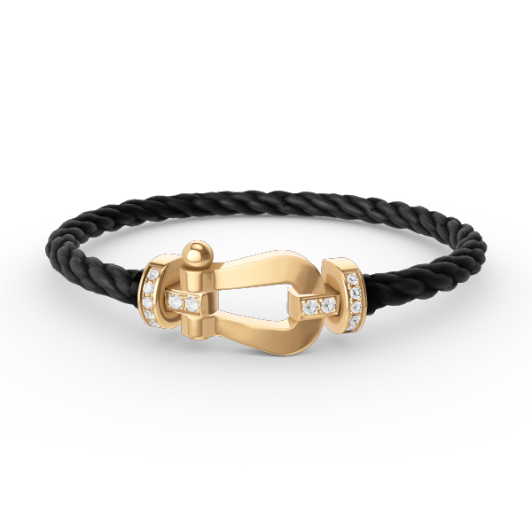 ¡®Loco¡¯FORCE LARGE HORSESHOE HALF DIAMOND BRACELET GOLD
