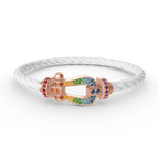 ¡®Loco¡¯FORCE LARGE HORSESHOE  COLORED DIAMOND BRACELET ROSE GOLD