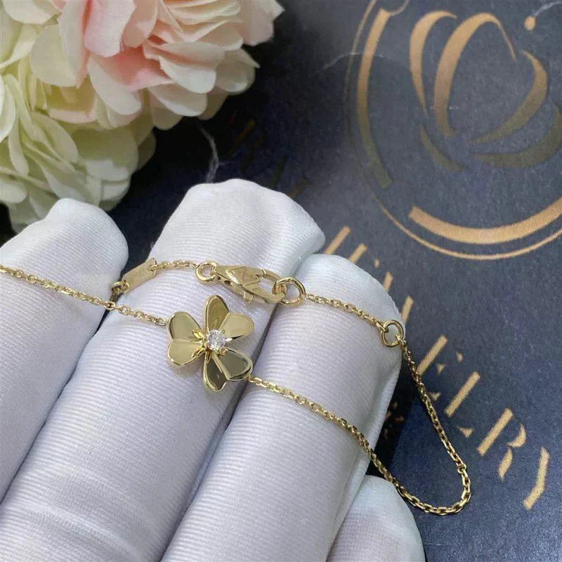 ¡®Loco¡¯FRIVOLE GOLD FLOWER PINK MALACHITE BRACELET