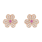 ¡®Loco¡¯FRIVOLE PINK GOLD FLOWER DIAMOND EARRINGS