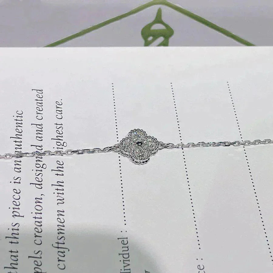 ¡®Loco¡¯CLOVER  SINGLE FLOWER BRACELET SILVER