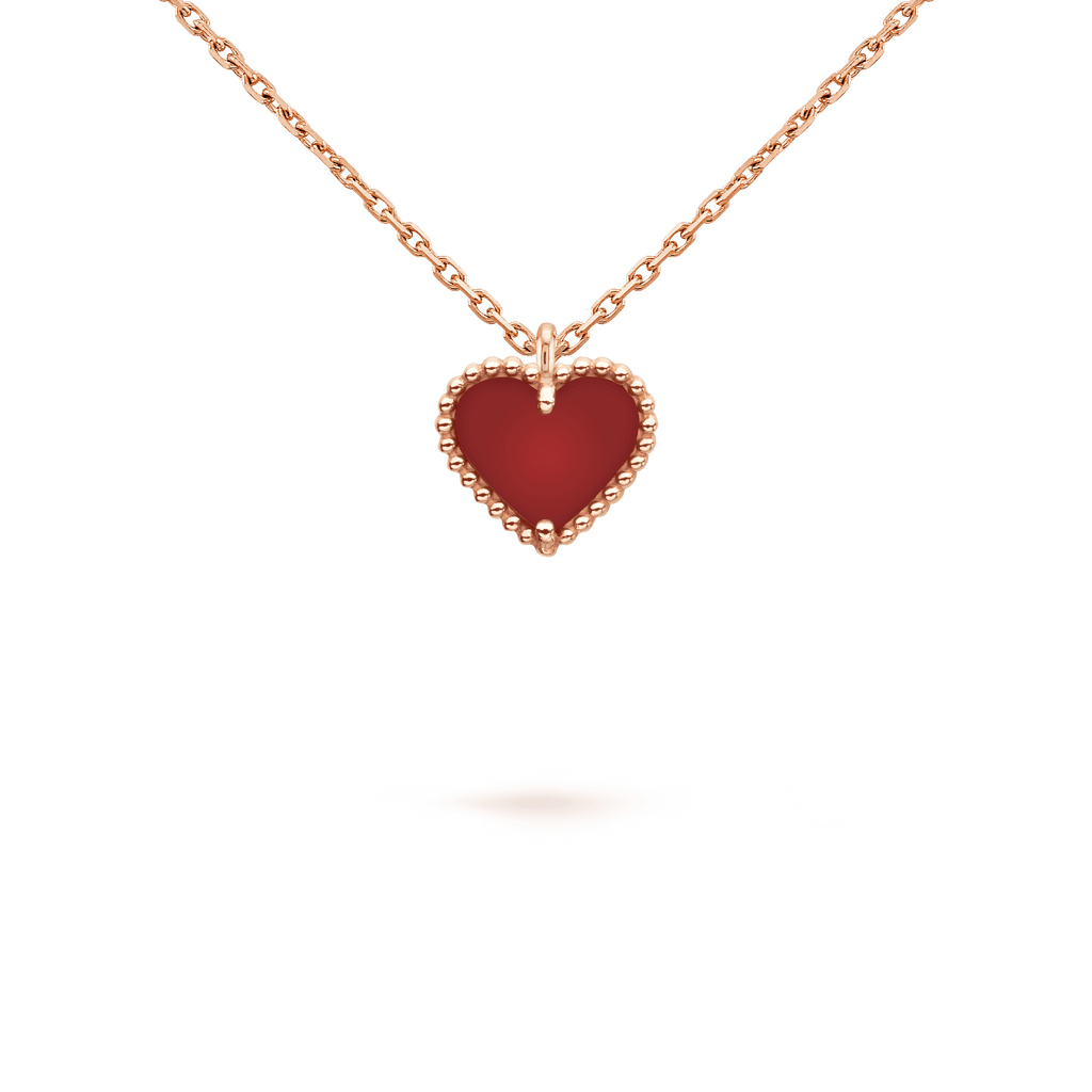¡®Loco¡¯SWEET CLOVER CARNELIAN HEART NECKLACE