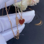 ¡®Loco¡¯SWEET CLOVER CARNELIAN HEART NECKLACE