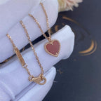¡®Loco¡¯SWEET CLOVER CARNELIAN HEART NECKLACE