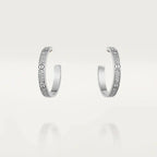 ¡®Loco¡¯LOVE DIAMOND SILVER HOOP EARRINGS