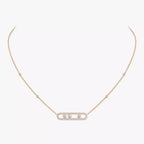 [Loco jewelrys] Move Pave_ Rose Gold Diamond Necklace